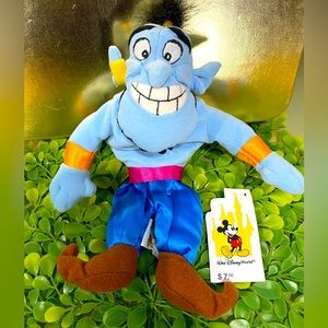 DISNEY STORE EXCLUSIVE NWT VTG 90’s ALADDIN GENIE RETIRED BEAN BAG PLUSH